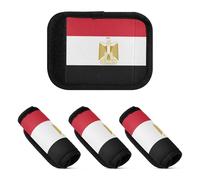 Lot de 2 housses douces et confortables pour poignée de bagage, Drapeau national de l'Égypte, one sizex2