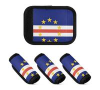 Lot de 2 housses douces et confortables pour poignée de bagage, Drapeau national du Cap-Vert, one sizex4