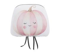 Lot de 2 housses élastiques et confortables pour appuie-tête de voiture imprimées citrouille rose pastel et crème pour homme et femme, s'adapte à la plupart des voitures, camionnettes, SUV, camions