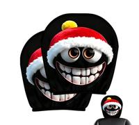 Lot de 2 housses élastiques universelles pour appuie-tête de voiture Motif | Protection de Noël pour appuie-tête de siège de voiture pour longs trajets, trajets quotidiens, festivals