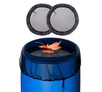 Lot de 2 housses en maille pour tonneaux de pluie avec cordon noir pour citerne d'eau et jardin (90 cm)