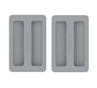 Lot de 2 housses en silicone pour grille-pain à 2 tranches offrant une résistance à la chaleur et une protection contre la poussière pour une durée de vie prolongée des appareils (gris)