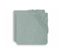 Jollein Housse de matelas à langer en tissu éponge 50 x 70 cm Vert cendré – Lot de 2
