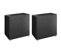Lot de 2 housses pour banc à bascule - 8 œillets - 125 x 90 x 135/165 cm | En polyéthylène, imperméable, avec corde et fermeture éclair, facile à plier