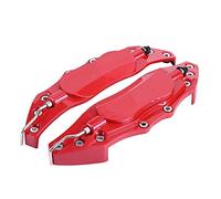 Lot de 2 housses pour étrier de frein de voiture en aluminium - Sans fin - Pour moyeu de roue - 16 en 17 - Taille M (rouge)