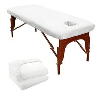 Lot de 2 housses pour tables de massage avec trou : 80 x 190 cm Housse de table de massage lavable, hydrofuge résistante à l'huile adaptée aux tables cosmétiques et aux bancs de thérapie