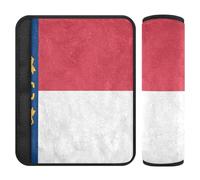 Lot de 2 housses respirantes pour ceinture de sécurité de voiture, pour adultes et enfants, motif drapeau de la Caroline du Nord (États-Unis)