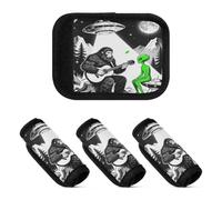 Lot de 2 housses souples et robustes pour poignée de sac à main, Joue la guitare Sasquatch Camping Ufo Alien2, one sizex2