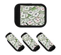 Lot de 2 housses souples et robustes pour poignée de sac à main, Mahjong Chinese Green 1, one sizex4