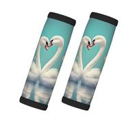 Lot de 2 housses souples pour poignée de bagage à main avec imprimé « The swan in love »