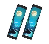 Lot de 2 housses souples pour poignée de bagage à main Motif grotte d'eau et lune