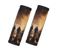 Lot de 2 housses souples pour poignée de bagage à main pour valise, motif pompiers lutte contre les incendies, pour sac de cabine de voiture