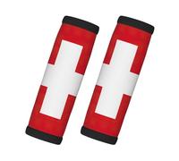 Lot de 2 housses souples pour poignée de bagage Motif drapeau suisse