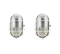 Lot de 2 hublots ovales 60W IP44 E27 Classe II - blanc - Zenitech