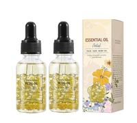 Lot de 2 huiles capillaires biologiques - Huile de massage naturelle pour le corps - Nourrit et régénère la vitalité de la peau - Lisse les cheveux crépus et leur donne de la brillance - 30 ml (taille