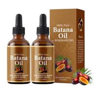 Lot de 2 huiles de Batana pour cheveux, huile de batana, favorise la croissance des cheveux, prend soin du cuir chevelu, réduit la chute des cheveux, répare les cheveux secs et abîmés, convient à tous