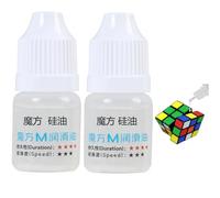 Lot de 2 huiles de silicone pour Magic Cube - Vitesse de cube de 3 ml - Lubrification de Speed Cube - Huile de silicone transparente - Lubrifiant pour Magic Cube - Pour améliorer la magie