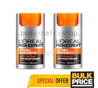 Lot de 2 hydratants pour la peau L'Oréal Paris Men Expert Hydra Energetic...