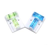 Lot de 2 indicateurs à bulles en plastique pour niveau torpille en forme de T pour la construction de boîtes à outils - Dispositif de nivellement antichoc de 23 cm