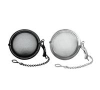 Lot de 2 infuseurs à thé en forme de boule à thé en vrac - Passoire à thé pour thé en vrac - Passoire à thé pour thé en vrac - Lot de 2 filtres à thé (1 noir, 5,6 cm, 1 argent, 5,6 cm)