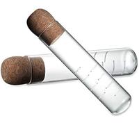 Lot de 2 infuseurs à thé en verre avec couvercle en liège, résistant à la chaleur, pour thé en vrac et fleur de thé
