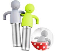 Lot de 2 infuseurs à thé en vrac en maille ultra fine en acier inoxydable pour les amateurs de thé (vert, gris)