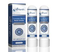 Lot de 2 inhalateurs nasaux complexes pour homme, bâtonnet nasal portable, inhalateur nasal pour homme, tubes d'inhalateur d'huiles pour les voyages et augmenter la concentration et nettoyer les