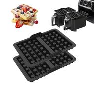 Lot de 2 inserts à gaufres,accessoires pour plaque à gaufres en silicone compatibles avec la friteuse à air chaud Ninja AF300EU,AF400EU,AF451EU,SL400EU et AF500DE,gaufres belges, gaufres, accessoires