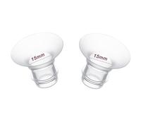 Lot de 2 inserts de bride de 15 mm pour de 11 à 13 mm, convient pour Momcozy S12 Pro/S9 Pro/M5, S9/S12/S19/S21/S23, Elvie, Willow, Lansinoh, Medela, Spectra, TSRETE, Kmaier, bride de 24 mm,