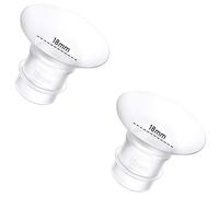 Lot de 2 inserts de bride de 18 mm compatibles avec Momcozy M9/M6/M5/S12 Pro/S9 Pro/Medela/Spectra/Bellababy/Lansinoh/Elvie/Nuliie/KISSBOBO/ANWIKE - Accessoires de rechange pour tire-lait portable de