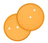 Lot de 2 inserts de drainage de pot de fleurs de 25 cm, pieds en plastique jaune et orange pour réduire l'utilisation du sol, améliorer le débit d'eau, outil de jardinage léger (jaune)