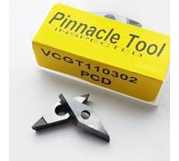 Lot de 2 inserts de tournage indexables VCMT1604/1103 PCD CBN pour tour CNC, pointes de coupe haute résistance à l'usure pour finition des métaux non ferreux, tenue d'outils de taille standard
