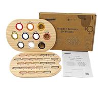 Lot de 2 inserts en bois pour table sensorielle trieur de couleurs et tableau alphabet