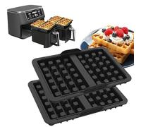 Lot de 2 inserts gaufrés compatibles avec Ninja AF300EU, AF400EU, AF451EU, SL400EU et AF500DE - Accessoires de friteuse à air chaud - Accessoires gaufres belges