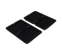 Lot de 2 inserts pour friteuse à air comprimé compatibles avec NJ AF300EU AF400EU AF451EU SL400EU AF500DE, plaque de cuisson en silicone, non et lave-vaisselle (noir)