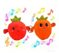 Lot De 2 - Interactive Music Plush Toy, 2026 New Fruit Musical Sensory Toy, Interactive Toys with Beat Rhythm Sensing, Peluche Banane & Fruits Tactile Pour L'apprentissage Des Jeu éducatif Parent-Kids