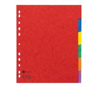 Lot de 2 - Intercalaire A4+ carte lustrée colorée Bruneau 6 onglets neutres multicolores - 1 jeu - Intercalaires neutres cartonnés - Bruneau