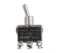 Lot de 2 interrupteurs à bascule en métal DPDT 12 V 20 A - Étanche à l'axe - Pour charges lourdes On/Off/On - Pour voiture, bateau, camion - Interrupteur industriel I - Diamètre d'encastrement E 12,5