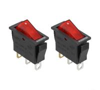 Lot de 2 interrupteurs à bascule KCD3 2 broches avec fil ON OFF 16 A 250 V Interrupteur encastrable pour appareils ménagers pour lumière de moto