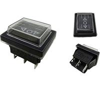 Lot de 2 interrupteurs à bascule pour outils électriques 6.3 Tab - 6 broches - 16 A - 250 V - Étanche