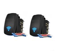 Lot de 2 interrupteurs à bascule pour Starlink pour mini systèmes d'antenne satellite 12 24 V CC 20 A avec gravure et protection contre la poussière et l'eau IP65