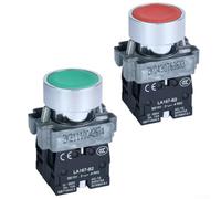 Lot de 2 interrupteurs à bouton-poussoir momentané à double contact étanche IP65 avec SPDT 10 A pour applications industrielles et extérieures