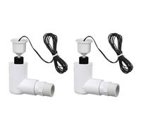 Lot de 2 interrupteurs à flotteur SS2 de 1,9 cm, interrupteur d'arrêt en forme de L, utilisé dans diverses applications CVC, détecte les débordements de condensat pour la sortie de condensat du bac de