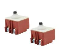 Lot de 2 interrupteurs à gâchette pour meuleuse d'angle DPST NO type momentané pour modèles Bosch GWS 6-100 et 8-100, construction en plastique et métal, 27 x 25,5 x 20 mm