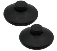 Lot de 2 interrupteurs à pied 250 V/2 A - Câble rond - Interrupteur à pied avec bouton poussoir auto-bloquant - Pour câbles à 2 ou 3 fils, lampadaires et petits appareils ou lampes (noir)