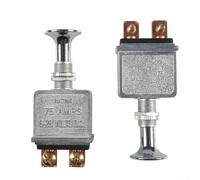 Lot de 2 interrupteurs à poussoir robustes 75 A 628 VDC 2 positions marche/arrêt avec bornes en cuivre Construction en alliage de zinc pour circuits électriques de véhicule