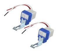 Lot de 2 interrupteurs automatiques pour photocellule photoélectrique AC/DC 12 V 10 A 50-60 Hz 10 A étanche 10 A