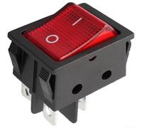 Lot de 2 interrupteurs d'alimentation pour machine à souder 30 A 120/250 VAC avec contrôle marche/arrêt à 4 broches et LED rouge pour chauffage électrique