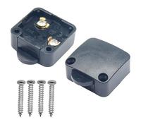 Lot de 2 interrupteurs de contact de porte pour armoires, débarras et autres portes, interrupteur de bar, interrupteur d'armoire, 250 V 2 A, carré, 3,4 x 3,2 x 1,6 cm, noir