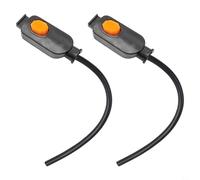 Lot de 2 interrupteurs de déclenchement de torche de soudage avec câble de 15 cm, bouton électrique en plastique pour soudeur TIG, compatible avec WP9 WP17 WP18 WP20 WP26 QQ150, accessoire